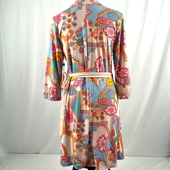 Laundry by Shelli Segal Matte Jersey NWT wrap dress in Geo print size Medium - Picture 6 of 13